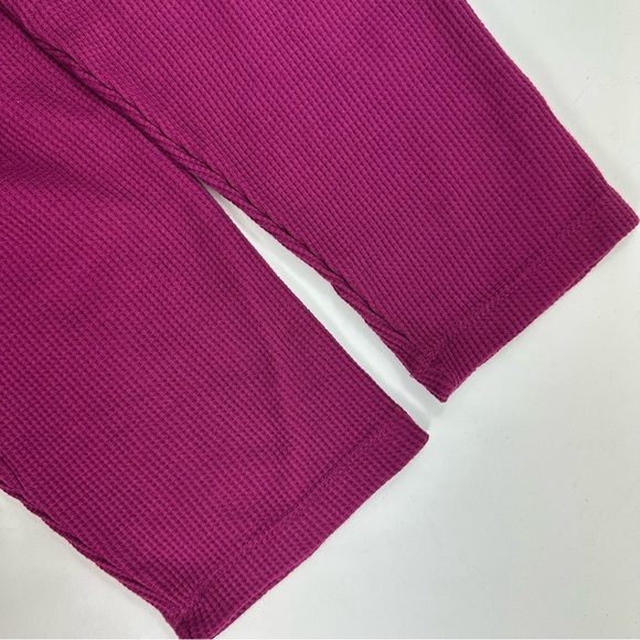 Woman Within Embroidered Top Blouse Size 2X 26/28 Pink Waffle Knit Long Sleeve - Picture 8 of 8